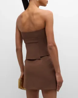 Sir The Label Bromley Bodice and Mini Skirt Set Chocolate Size 0 / AU 6 for rent on The Volte - image 2