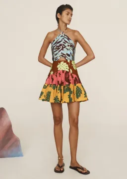 Alemais Poppy Spliced Mini Dress Multi Size 8 for rent on The Volte - image 1