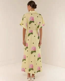 Palm Noosa Jasmine Dress Yellow Floral Size 10 for rent on The Volte - image 2