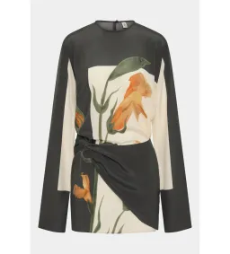 Sir the Label Constance Twist Mini Dress Iris Floral Size 2/AU 10 for rent on The Volte - image 4