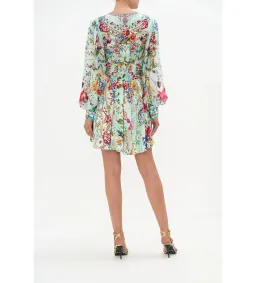 Camilla Honey Honey Short Dress With Blouson Sleeve Print Size XS / AU 8 for rent on The Volte - image 3