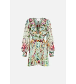 Camilla Honey Honey Short Dress With Blouson Sleeve Print Size XS / AU 8 for rent on The Volte - image 4