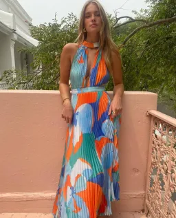 Lidee Chateau Split Gown Multi Floral Size AU 8 for rent on The Volte - image 1