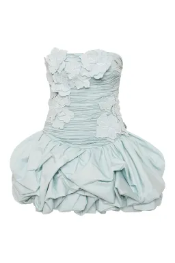 Aje Splendour Mini Dress in Silver Blue Size 6 for rent on The Volte - image 4