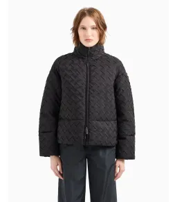 Emporio Armani Full-Zip Jacket in Woven Technical Fabric Black Size IT 48 / AU 16 for rent on The Volte - image 2