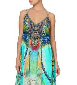 Camilla Reef Warrior V-Neck Strappy Flare Midi Dress Size S / AU 10 for rent on The Volte - image 4