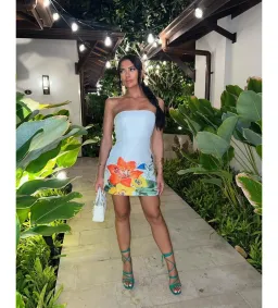 Runaway The Label Primrose Mini Dress White Flower Size AU 6 for rent on The Volte - image 1