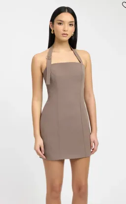 Kookai Ariel Buckle Halter Mini Dress  Size 6 for rent on The Volte - image 1