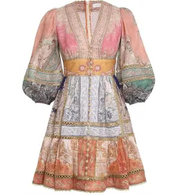 Zimmermann Anneke Lantern Mini Dress in Paisley Print Size 4/AU 16 for rent on The Volte - image 4