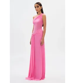Misha Sisal Mesh Maxi Dress in Orchid Pink Size 6/XS for rent on The Volte - image 2