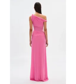 Misha Sisal Mesh Maxi Dress in Orchid Pink Size 6/XS for rent on The Volte - image 3