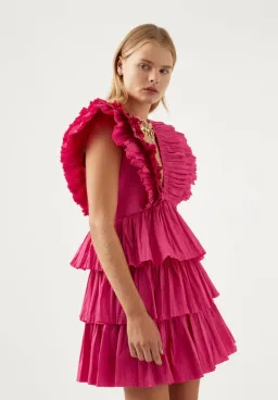 Aje. Rhythmic Frilled Mini Dress AU 6 for rent on The Volte - image 3