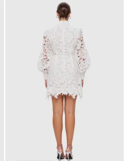 Leo Lin Isla Lace Mini Dress Snow Size 12 for rent on The Volte - image 4