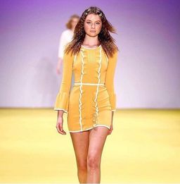 Alice McCall I'm Here Mini Dress Turmeric Yellow Size 10 for rent on The Volte - image 3