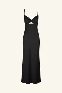 Shona Joy Luxe Twist Front Sleeveless Midi Dress Onyx Black Size 12 for rent on The Volte - image 5