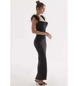 House Of CB Tabitha Black Satin Maxi Dress Black Size 6/XS for rent on The Volte - image 5