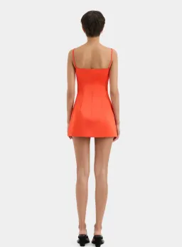 Poppy Contoured Mini Dress in Tangerine for rent on The Volte - image 5