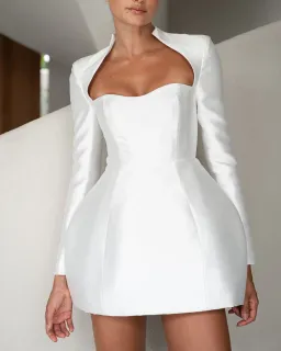 Eliya the label Kate dress mini white dress for rent on The Volte - image 2