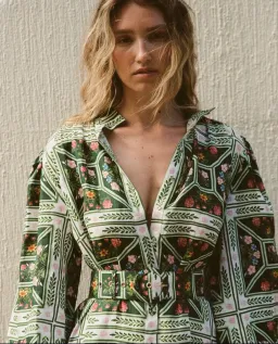 Palm Noosa Noddy Dress Size 14 Flora Tile for rent on The Volte - image 2