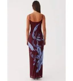 Serene Maxi Dress - Brown Purple Floral Size AU8 for rent on The Volte - image 3