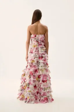 Aje Fleur Pleated Gown Floral Size 8 for rent on The Volte - image 3