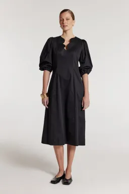 Perri Cutten Eloise Midi Dress Black Size AU 12 for rent on The Volte - image 1