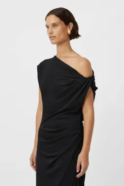 Camilla and Marc Annalise Draped Maxi Dress Black Size 10 for rent on The Volte - image 3