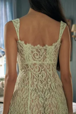 Mirror Palais The Macaron Midi Dress Pistachio Size 6 for rent on The Volte - image 4