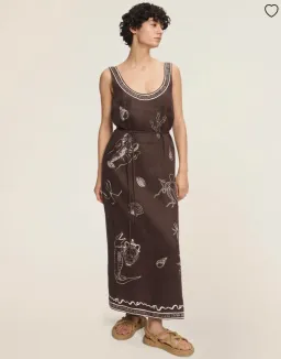 Alemais Sammy Midi Dress Brown Size 14 for rent on The Volte - image 2