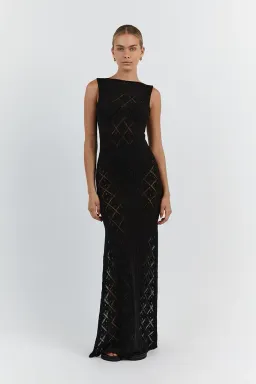 Dissh Sorrento Crochet Maxi Dress Black Size 10 for rent on The Volte - image 2