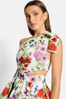 Sofia The Label Birdie One Shoulder Mini Dress Enchanted Floral Size 10 for rent on The Volte - image 1