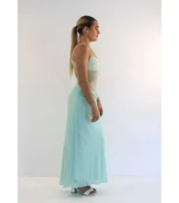 Benni Gabriel Maxi Dress Turquoise Sorbet Size AU 10 for rent on The Volte - image 2