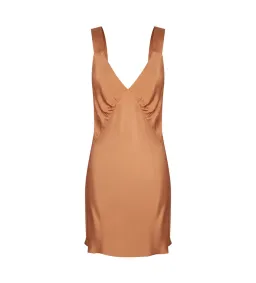 SHONA JOY La Lune Plunged Slip Dress Copper Size XS / AU 6 for rent on The Volte - image 5