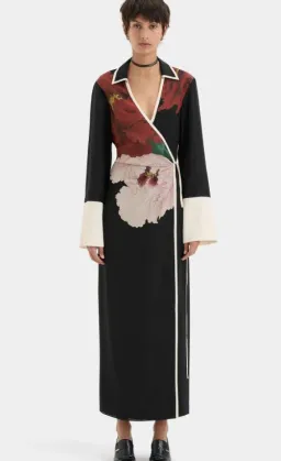 Sir The Label Florian Wrap Shirt Dress Floral Size 3/AU 12 for rent on The Volte - image 1