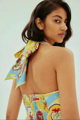 Alemais Emilio Midi Dress Print Size 10 for rent on The Volte - image 3