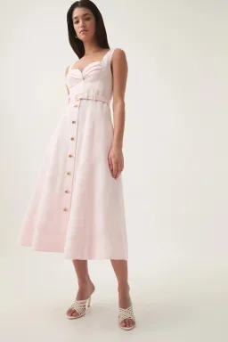 Aje Primary Belted Midi Blush AU Size 8 for rent on The Volte - image 4