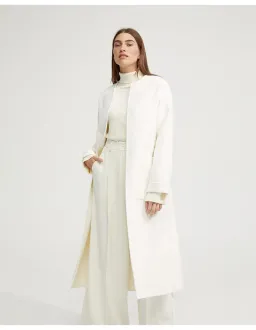 Oxford Sabine Wool Rich Unlined Coat White Size M / Size AU 12 for rent on The Volte - image 2