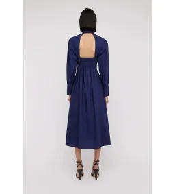 Scanlan Theodore Parachute Cut Out Shirt Midi Dress Navy Size AU 10 for rent on The Volte - image 3