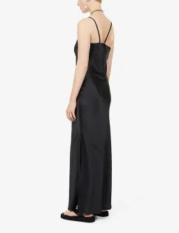 Sir the Label Julien Asymmetric Slip Dress Black Size 8  for rent on The Volte - image 2