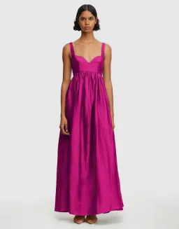 Acler Sandgate Maxi Dress in Plum Size AU 8 for rent on The Volte - image 1