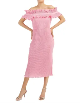 Keepsake Clarity Midi Dress in Pop Pink Size 6 for rent on The Volte - image 1
