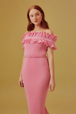 Keepsake Clarity Midi Dress in Pop Pink Size 6 for rent on The Volte - image 4