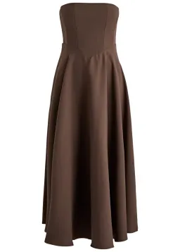 Odd Muse The Ultimate Strapless Jersey Midi Brown Size L/AU 12 for rent on The Volte - image 5