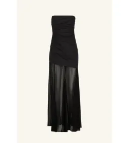 Shona Joy Blainey Strapless Draped Maxi Dress Black Size AU 8 for rent on The Volte - image 6