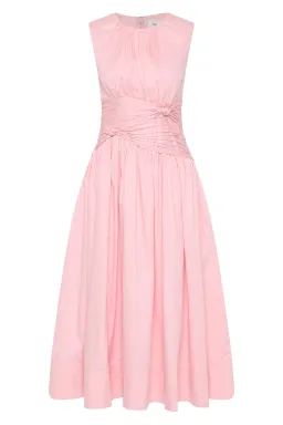 Aje Agatha Knot Waist Midi Dress Pink Size AU 14 for rent on The Volte - image 4