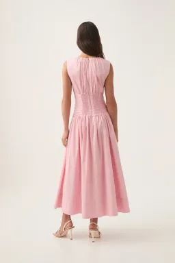 Aje Agatha Knot Waist Midi Dress Pink Size AU 14 for rent on The Volte - image 2