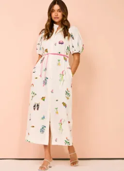 Alemais Atticus Shirt Dress in Print Size 10 for rent on The Volte - image 2