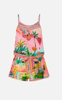 Camilla Shoestring Strap Playsuit in Sister Sunset Size L / AU 12 for rent on The Volte - image 6