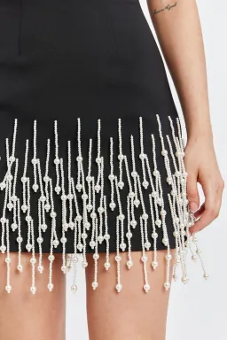 Odd Muse The Ultimate Muse Pearl Drop Sleeveless Mini Dress Black Size M / AU 10 for rent on The Volte - image 4