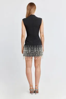 Odd Muse The Ultimate Muse Pearl Drop Sleeveless Mini Dress Black Size M / AU 10 for rent on The Volte - image 2
